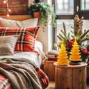 MTLEE 2 Pcs Christmas Tree Shaped Candles Large Xmas Wax Scented Candles 2.5 x 5.5 inch Snow Tree Shaped Candle for Christmas Holiday Table Decoration(Yellow,Style-a)