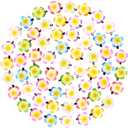 Geosar 100 Pcs Plumeria Hair Clip Hawaiian Foam Flower Hair Clips for Women Luau Beach Hawaii Tropical Bridal Wedding Party Decorations Accessories Vacation Supplies (2 Inch)