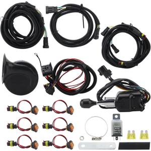 LKV UTV Turn Signal Kit with Horn - Plug and Play, ATV Street Legal with Column Turn Switch and Hazard, Amber LED Blinker Kit Compatible with Polaris Ranger RZR, Can-AmX3, Kawasaki, CFMOTO, Arctic Cat