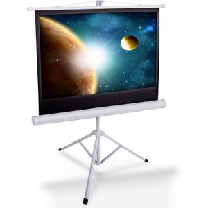 Pyle 40-Inch Portable Projector Screen with Tripod Stand - Lightweight and Durable Movie Projector Screen, Easy Pull Setup, 4:3 Aspect Ratio, Perfect for Indoor/Outdoor Use, Schools & Conferences