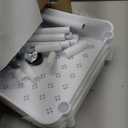 Laiensia 3Tier Rolling Cart with Wheels,Multifunction Utility Storage Carts, Kitchen Storage Organizer,Mobile Shelving Unit for Bathroom,Laundry,with Classified Stickers,White