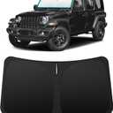 INSAUTO Custom Fit Windshield Sun Shade Accessories for Jeep Wrangler JL 2018-2026, Foldable Front Window Sunshade, UV & Heat Reflector, Keeps Interior Cool, Includes Storage Bag