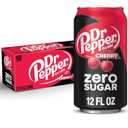 Dr Pepper Cherry Zero Sugar Soda, 12 fl. oz. Cans, 12 Pack, NO BBD FOUND