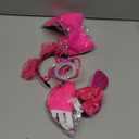 80s 90s Outfit Costume Accessories for Women, 80s Party Lace Headband Necklace Accessory Sets for Mardi Gras Outfit Masquerade Retro Party Pink