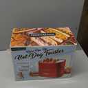 Nostalgia HDT600RETRORED Retro Pop-Up 2 Hot Dog and Bun Toaster, With Mini Tongs, Works With Chicken Dogs, Turkey Dogs, Veggie Links, Sausages and Brats