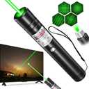 [Professional] Rechargeable Green Laser Pointer High Power Green Beam Laser Light Long Distance Range for TV/LED/LCD Screens Tactical Flashlights Presentation Office/Outdoors/Astronomic [001]