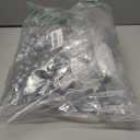 65pcs Christmas Poinsettia Artificial 5.9", Glitter Berries with Stems, Clips for Christmas Tree Decoration, Wreath Ornaments for Xmas Wedding Party Decoration(Silver)