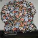 Floral Mesh Long Sleeve Tops for Women Mock Neck See Through Fitted Sexy Going Out Top (XX-Large)