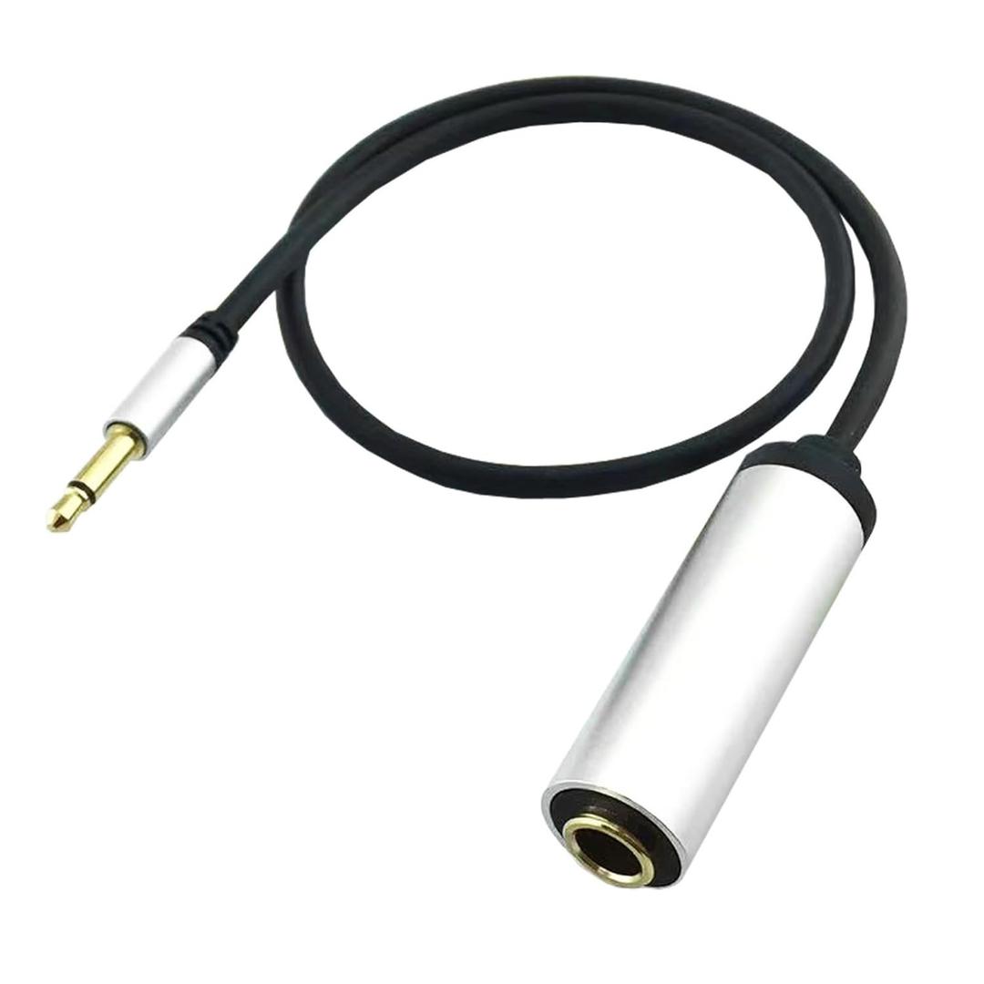 3.5mm Male to 6.35mm Female Sound Cable 1/4 to 1/8 Adapter Cable for Headphones Amplifiers Instrument Device