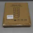 Vertical Shoe Rack - Tall Narrow Shoe Rack Organizer for Small Spaces,5 Tier Bamboo Shoen Shelf for Entryway,Closet,Corner,Doorway,Skinny Shoe Shelf Space Saving Shoe Storage,Free Stackable DIY (Brown)