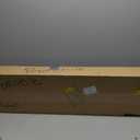 BAMEOS 47in Floating Shelves, Black Wall Mounted Wooden Shelves with Invisible Brackets Set of 2