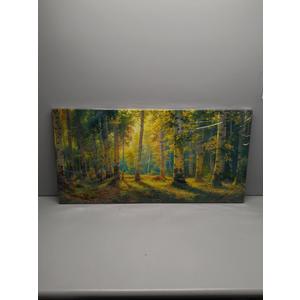 Arts-Green View White Birch Forest Canvas Painting Wall Art Decor Fall Artwork Modern Green Nature Artwork for Living Room Kitchen Bedroom Bathroom Office and Hallway Wall Decor 40" x 20" Inch
