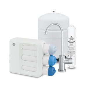 GE 5-Stage Reverse Osmosis Under Sink Water Filtration System with Faucet | Reduces 95+ Impurities including Lead, Chlorine, Arsenic | Filters FQ18PN, FQ18MN, FQ18RT | GXRV40TBN