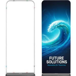 Zonon Banner Stand 36'' x 90'' Tension Fabric Display Backdrop Portable Multi-purpose Stand Backdrop Banner Display for Trade Show Events Indoor Outdoor Advertising, with Base Plate and Carrying Bag