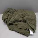 Chunky Chenille Knit Throw Blanket for Couch, Soft Luxurious Moss Stitch Blankets for Bed, Cozy Decorative Farmhouse Knitted Throws for Sofa, Olive Green, 60" x 80"
