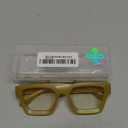VISOONE Blue Light Blocking Glasses with TR97 Rectangle Frame and Chic Preppy Look for Women Men RIVER (Popcorn Yellow)