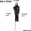 LarpGears Halloween Scarecrow Ghost Outdoor Decorations, 7.5Ft Halloween Rotatable Ghost of Death Flying Ghost Home Decoration for Outdoor Garden, Porch, Yard