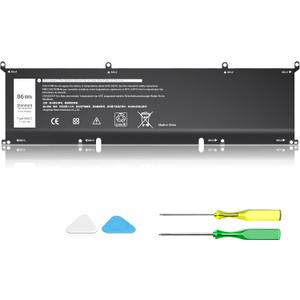 86Wh 69KF2 Battery Replacement for Dell XPS 15 9500 9510 9520 Precision 5550 5560 5570 A lienware M15 R3 R4 R5 R6 R7, M16 R1,M17 R3 R4,G7 15 7500,G15 5510 5511 5515 5520 5521 Inspiron 7510 7610 7620