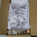 7.2FT Metal Arch Backdrop Stand and Cover Set, Gold Wedding Backdrop Arch Stand with Cover, Balloon Arch Stand with White Arch Cover for Birthday Party Baby Shower Graduation Ceremony Decorations