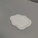 Ceramic Jewelry Tray Trinket Dish, Decorative Cloud Vanity Key Tray for Women, Ring Holder Dish, Cute Jewelry Plate Bowl Room Decor Aesthetic, White, Medium (7.7" x 5.3" x 0.6")