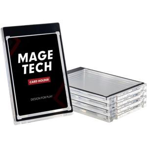 35pt Card Holder for TCG Games - Holds Sleeved Cards, UV Protection, Clear Display Case for MTG, PTCG, OPCG, Lorcana & More - Black (5ct)