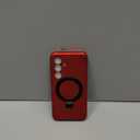 Designed for Samsung Galaxy S25 Case with Magnetic Ring Stand [Compatible with Mag-Safe][Military Grade Drop Protection][Build in Kickstand] Shockproof Galaxy S25 Phone Case 6.2",Red