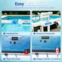 Salt Cell Replacement for Hayward T-C-5, 20,000 Gallon Pool, Durable Titanium Core, Compatible with AquaRite AquaTrol ProLogic AQ-Logic Firmware 1.50+, Cuts Chlorine Costs Up to 56%