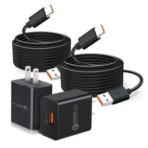 10FT 2 Pack 20W Fast Wall QC3.0 USB C Charging Cable Cord for Moto G Play 2025 2026, Motorola G Power 2025 2026 5G), G Stylus 2025/2026 5G/2024/2023 5G), G 5G 2026/2025, Edge 2026 2025/Edge+ 2026 2025