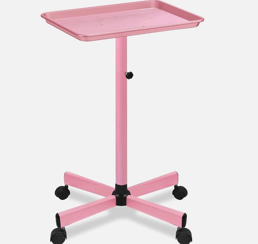 Salon Tray,Height Adjustable Salon Service Tray,Hair Color Tray with Wheels,Hair
