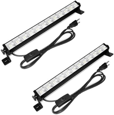 2 Pack 40W LED Shop Lights,6000K 4800LM Daylight White Garage Light with 6.5FT Power Cord & Switch,Plug in LED Work Light for Garage, Workshop,Yard