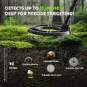 Metal Detector for Adults Professional, Waterproof Pinpoint, High Accuracy Gold and Silver Detection, Underwater and Beach Use, 10'' IP68 Coil, Bigger LCD, New Advanced DSP Chip, Black