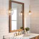 2-Pack Glass Pendant Lights Kitchen Island, 7" Modern Gold Pendant Lighting Adjustable Hanging Light Fixtures for Kitchen, Dining Room, Bathroom, Bedroom