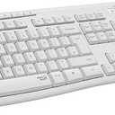 Logitech MK295 Silent Wireless Mouse & Keyboard Combo
SilentTouch, Full Numpad, Optical Tracking, Wireless, 90% Less Noise, QWERTY UK English Layout - White