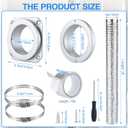 Magnetic Dryer Vent Connector Kit,Coupling DV180 Aluminum Dryer Vent Hose Quick Connector Includes 4"x3ft Duct with Self-Aligning Magnet & Airtight Seal,1 Foil Tape,1 Screwdriver,2 Key Hose Clamps