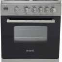 Avanti Gas Range Oven, Compact Freestanding Design, 4 Sealed Burners with Electronic Ignition, 2.6 Cu.Ft. Capacity Features Glass Door Storage Drawer Broiler and Accessories, 24-Inch, Stainless Steel