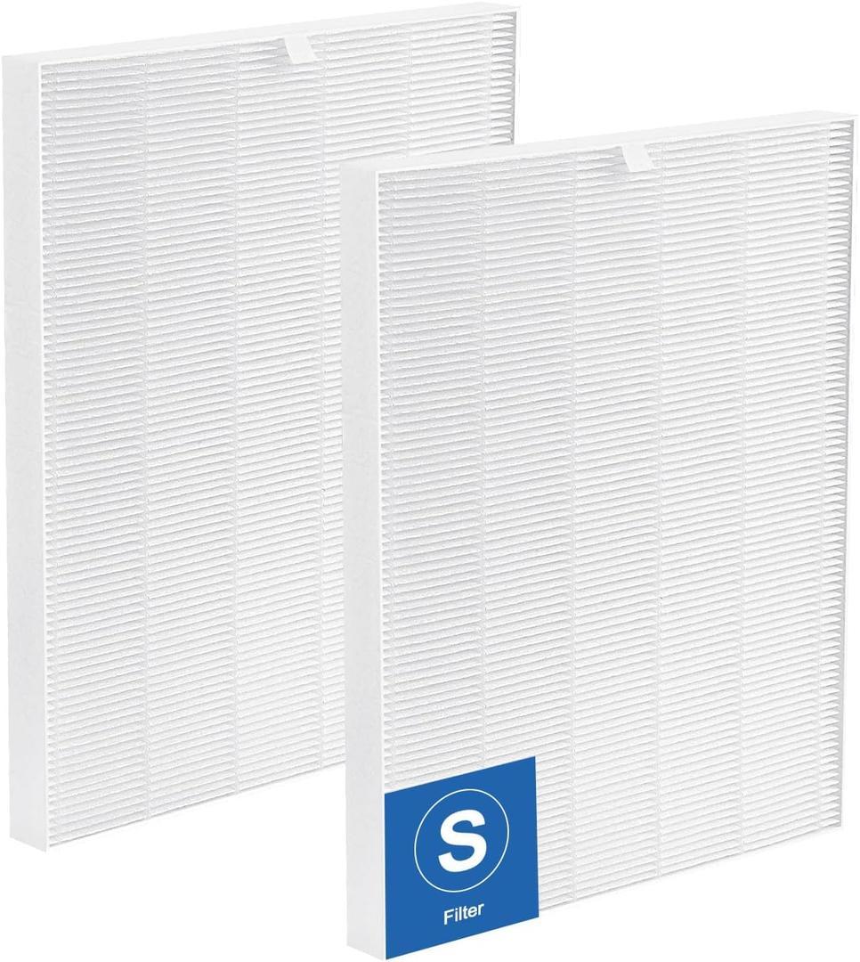 C545 True HEPA Replacement Filter S Compatible with Winix C545 Air Puri-fier, Replaces for Winix Filter S 1712-0096-00, 2 Pack H13 Grade True HEPA Filters