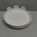 LE TAUCI 8 Inch Ceramic Salad Plates Set of 2, Modern White Appetizer Plates for Kitchen, Small Dessert Plates, Microwave & Dishwasher Safe Dinnerware Sets, Scratch Resistant - Arctic White