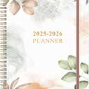 2026-2027 Planner - Weekly & Monthly Planner from January 2026 - June 2027, Planner 2026-2027 with Elastic Closure, Inner Pocket, 8.5" x 11", Rose Leaf