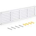 Leinuosen 1 Pcs 32 x 8 Inch Return Air Vent Cover Fit for 30" x 6" Duct Opening Cold Air HVAC Wall Grille PVC for Sidewall and Ceiling Home Bathroom Kitchen Improvement