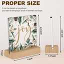 YAANUNULU Christmas JOY Pinecone Pattern Indoor Decorations for Home Office Desk Livingroom Fireplace, Merry Christmas Acrylic Heart Shaped Gifts for Women Wife Friends, Winter Holiday Home Decor