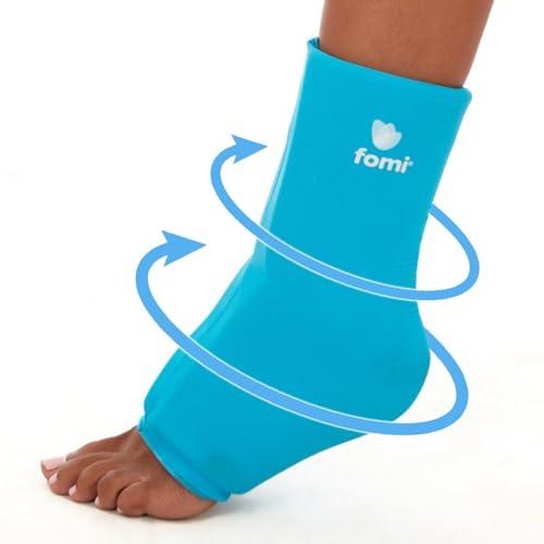 FOMI Hot Cold Ankle Foot Gel Ice Pack Wrap | Premium Comfort 360 Degree Solid Gel Cooling Compression for Plantar Fasciitis, Heel Spurs, Achilles, Tendonitis, Sore Feet, Gout | One Size (Blue)