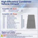 Air Conditioning A/C Condenser Compatible with Honda Accord Civic/Acura Integra # HO3030175, 30220, 8010030AA01, 80100T21A02
