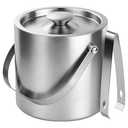 ChefBee Stainless Steel Ice Bucket - 3L Double-Wall Insulated Ice Buckets for Parties with Lid & Tongs, Large Champagne Wine Drink Container Holder, Ideal for Freezer Cocktail Home Bar Accessories