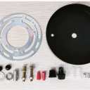 Chrasy 4.72 Inches Ceiling Canopy Light Kit Ceiling Plate Cover 3 Holes with Hardwares and Universal Light Circle Crossbar Plate for Pendant Lighting or Chandelier- Black 12cm (Black-Type A)