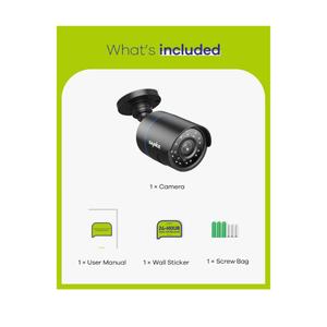 SANNCE 1080P Security Camera AHD/TVI/CVI/CVBS 4-in-1 CCTV Camera IP66 Weatherproof Analog CCTV Surveillance Bullet Camera Indoor Outdoor, 100ft Night Vision, No Power Supply and Cable, Only A Camera