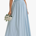 Summer Maxi Dress Spaghetti Strap Ruffle V Neck Casual Flowy Beach Wedding Guest Long Dresses for Women 2025 M