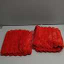 decorUhome Cozy Faux Fur Spring Throw Pillow Covers 16x16 Set of 2 Decorative Soft Plush Striped Modern Farmhouse Boho Couch Pillow Cases with Velvet Back for Sofa Bed Living Room, Red