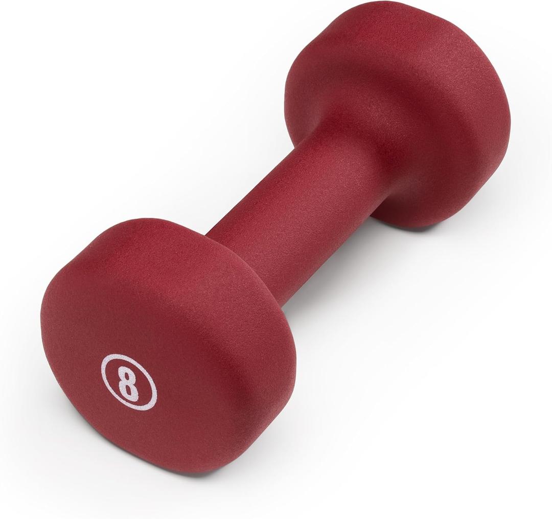 Marcy Neoprene Dumbbell, Single Piece, 8-lb, Burgundy