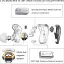 KZ ZAS 7BA+1DD in Ear Earphone 8 Unit Hybrid Technology Flagship Wired Earbuds Monitor Headphones 8Core Cable Music Sport Earphone (with Mic, White)