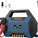 2500A Car Jump Starter with Air Compressor - 120PSI Tire Inflator, 40W Fast Charging, 48.84Wh Portable Power Bank, Voltage Tester for 8L Gas/6L Diesel Engines